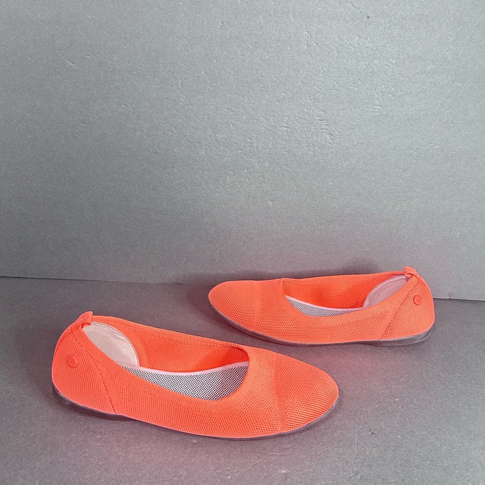 Giesswein Ballet Round Toe Flats Knit Recycled Women's size 39/8.5 Orange/Pink